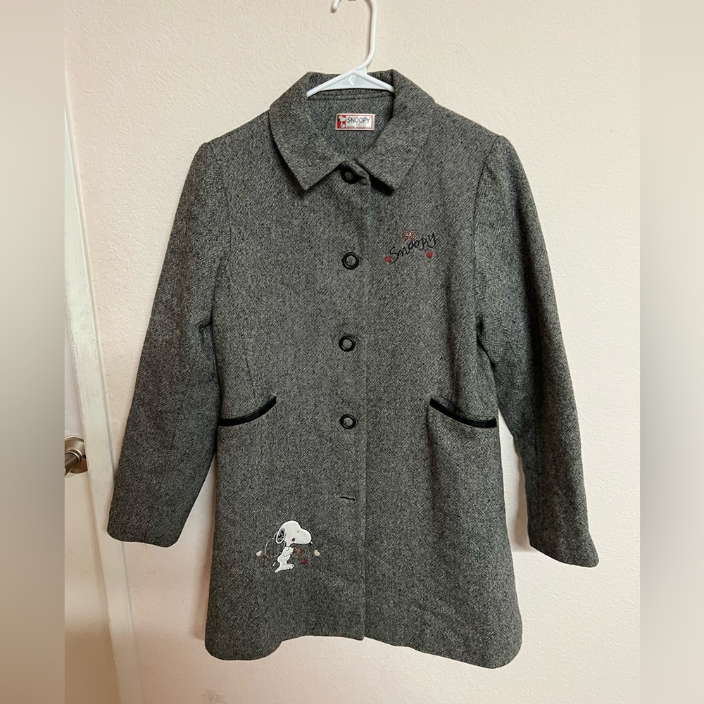 Vintage Snoopy wool coat rare kid 140/150.